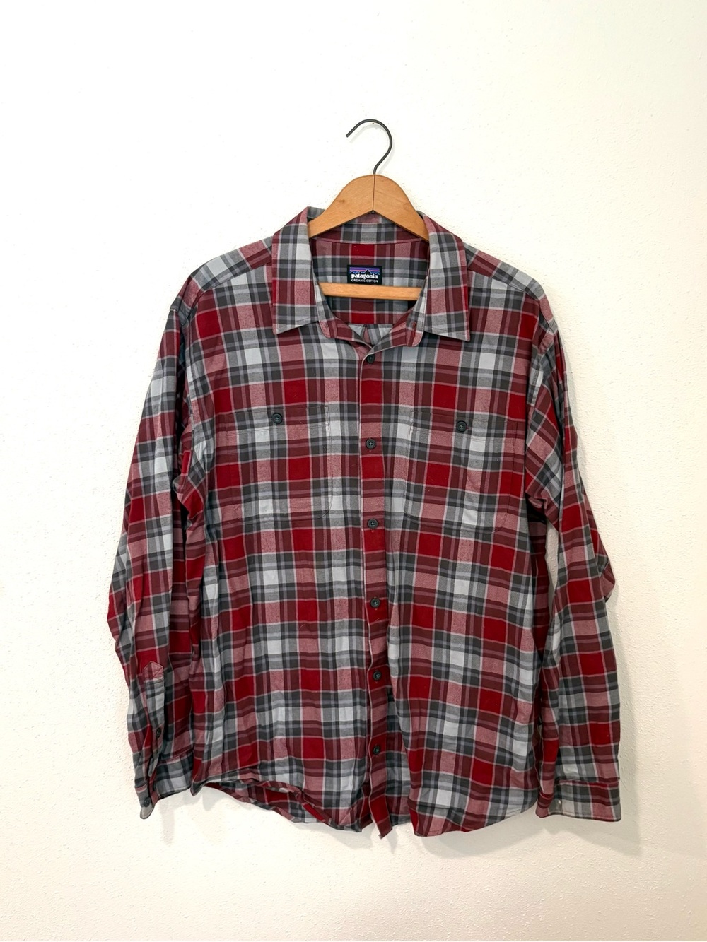 Patagonia Flannel Men's Red Plaid Shirt L